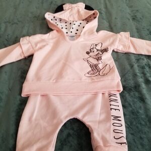 NWT Pink Disney Minnie Mouse Baby Outfit